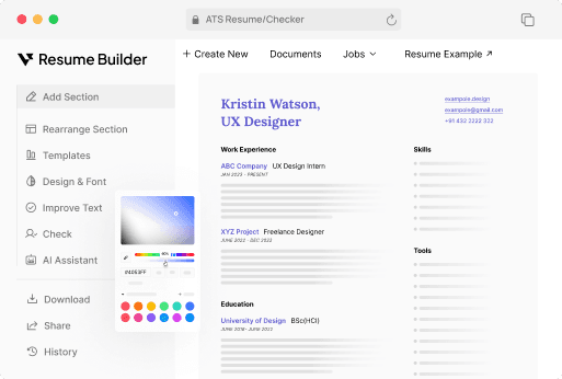 Create polished resumes instantly